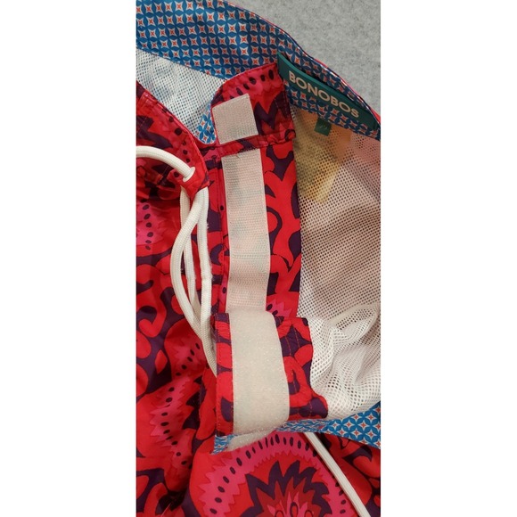 Bonobos Men's Swim Trunks Size 29 7 Inseam Lined Red Floral Tropical Hawaiian - Picture 6 of 14